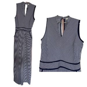 NWT Monteau Navy Blue White Stripe Jumpsuit